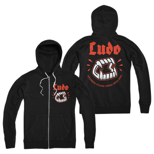 GNASHING PLASTIC FANGS ZIP HOODIE